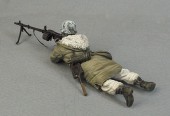 Т-35122 Германский пулеметчик в бою. Харьков зима - весна1943. Одна фигура.