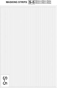 S-5 Masking Strips W2,3mm x L165mm x 10 strips,    W2,3mm x L195mm x 49 strips