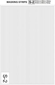 S-2 Masking Strips W1,5mm x L165mm x 15 strips,   W1,5mm x L195mm x 75 strips