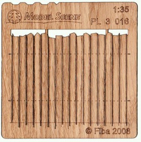 PL3-016 Wooden fence irregular cut I.