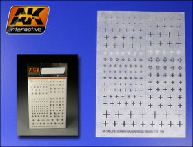 AK 106 DRY TRANSFER LATE GERMAN BALKENKREUZ (1943-45) 1/72 - 1/48