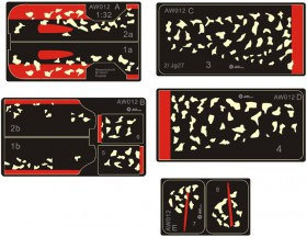 AW012 Spraying Stencils Messerschmitt Bf 109 E-7 Tropical Camo Set.1