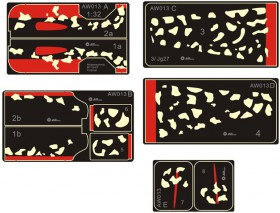 AW013 Spraying Stencils Messerschmitt Bf 109 E-7 Tropical Camo Set.2