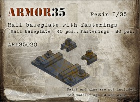 ARM35020 Подкладка под рельс со скреплением (подкладка- 40 шт. , скрепление - 80 шт.)
