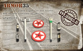 ARM35013 Набор знаков для прямого и искривленного участка пути