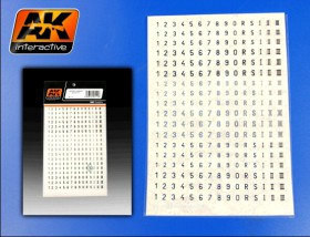 AK 112 German Numbers Black 1/72