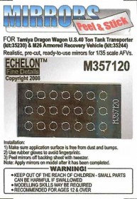 M357120 M26 Dragon Wagon 40 Ton Tank Transporter Mirrors (Tamiya)