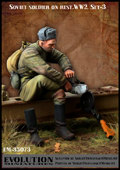 EM-35073 Soviet soldier on rest - WW2. Set-3