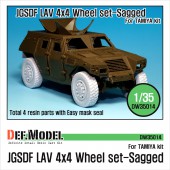 DW35014 GSDF LAV 4x4 Sagged Wheel set (for Tamiya 1/35)
