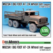 DW35034 M923A1 BIG FOOT Truck GY AT-2A Sagged Wheel set (for Italeri 1/35)