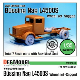 DW30019 WW2 German Bussing-NAG L4500S Sagged Wheel set(For AFVclub 1/35)