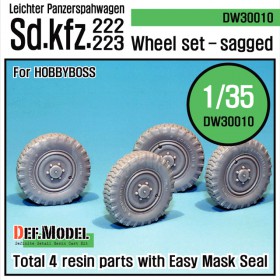 DW30010 WW2 German sd.kfz.222 Wheel set (for Hobbyboss 1/35)