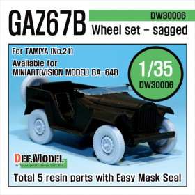 DW30006 GAZ-67B Russian Field car wheel set (for Tamiya 1/35)