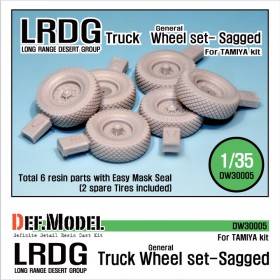 DW30005A WW2 British LRDG Truck wheel set (1) (for Tamiya 1/35) - New tooling