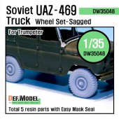 DW35048 Soviet UAZ-469 Sagged Wheel set (for Trumpeter 1/35)