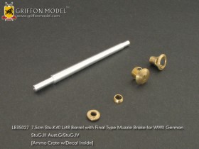 LB35027 1/35 7.5cm Stu.K40 L/48 Barrel with Final Type Muzzle Brake for WWII German StuG.III Aust.G/StuG.IV