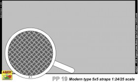 PP19 Engrave plate (140 x 77 mm) - modern type 5x5 strips, 1:24/25 scale