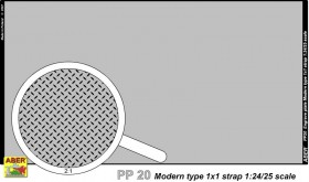 PP20 Engrave plate (140 x 77 mm) - modern type 1x1 strips, 1:24/25 scale
