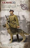 ARM35109 Soviet soldier of NKVD with a dog, WWII