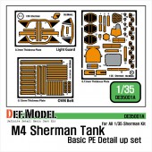 DE35001A M4 Sherman Basic PE Detail up set (for 1/35 M4 Sherman)