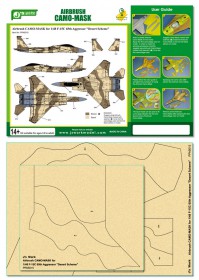 PPA5015 Airbrush CAMO-MASK for   1/48 F-15C 65th Aggressor 