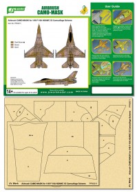 PPA5011 Airbrush CAMO-MASK for 1/48 F-16A NSAWC 53 Camo Scheme