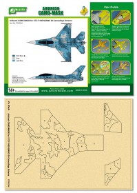 PPA5044 Airbrush CAMO-MASK for 1/72 F-16B NSAWC 04 Camouflage Scheme