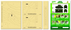 PPA5091 Airbrush CAMO-MASK for 1/35 M4 Sherman (Early Production) Camouflage Scheme 2