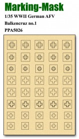 PPA5026 Marking Mask for 1/35 WWII German AFV Balkencrua no.1