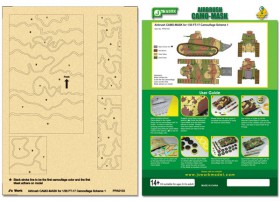 PPA5103 Airbrush CAMO-MASK for 1/35 FT-17 Camouflage Scheme 1