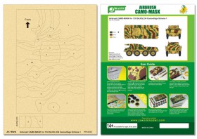 PPA5083 Airbrush CAMO-MASK for 1/35 Sd.Kfz.234 Camouflage Scheme 1