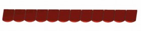 23239 Flat bricks, row to break off, medium brick-red