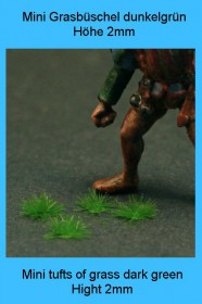 GL-312-Mini Green Line-Mini tufts of grass, Hight 2mm, dark green
