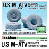 DW35054 US Army M-ATV 'Big' Sagged Wheel set (for Panda 1/35)