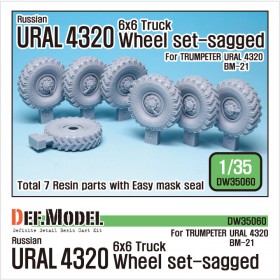 DW35060 Russian URAL-4320 Truck / BM21 Sagged Wheel set (for Trumpeter 1/35)