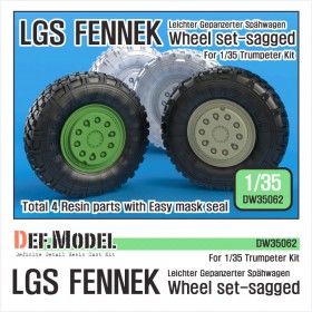 DW35062 German LGS Fenneck Sagged Wheel set (for Trumpeter 1/35)