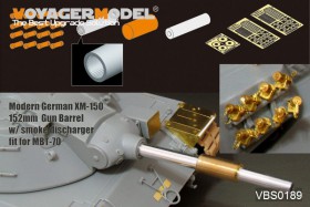 VBS0189 1/35 Modern German XM-150 152mm  Gun Barrel w/ smoke discharger (MBT-70 used ) (For All)