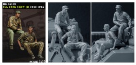 B6-35109 US Tank Crew (2) 1944-45