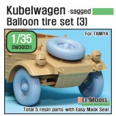 DW30031 WW2 German VW Desert type Wheel set 3 (for Tamiya 1/35)