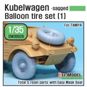 DW30029 WW2 German VW Desert type Wheel set 1 (for Tamiya 1/35)