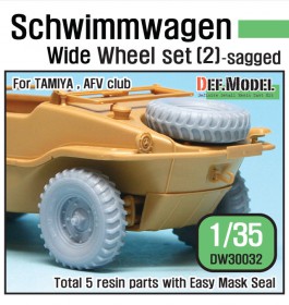 DW30032 WW2 German Schwimmwagen Wide Wheel set 2 - DEKA (for Tamiya 1/35)