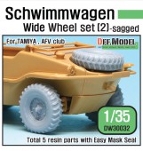 DW30032 WW2 German Schwimmwagen Wide Wheel set 2 - DEKA (for Tamiya 1/35)