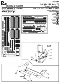 P35 091 Sd.Kfz.251 Ausf.D - troops benches
