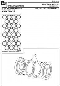 P35 129 Panzer III, StuG III - Wheel rings