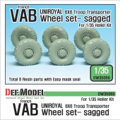 DW35069 French VAB Sagged Wheel set 2-Uniroyal ( for Heller 1/35 6 wheel included)
