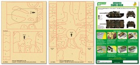 PPA5128 Airbrush CAMO MASK for 1/35 Leopard 1 / A4 (GR), the Hellenic Amry camo scheme