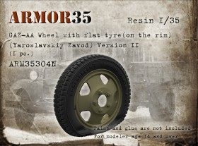 ARM35304N ГАЗ-АА. Спущенное колесо на ободе (Ярославский завод). Вариант 2. 