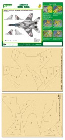 PPA5143 Airbrush CAMO-MASK for 1/48 MiG-29UB Camouflage Scheme 4