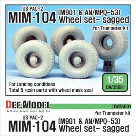 DW35091 US MIM-104 M901 & AN/MPQ-53 Wheel set - Sagged (for Trumpeter 1/35)