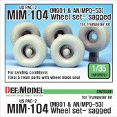 DW35091 US MIM-104 M901 & AN/MPQ-53 Wheel set - Sagged (for Trumpeter 1/35)
